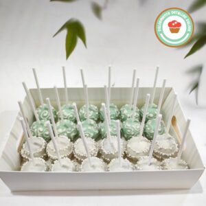 Verde pastel y blanco